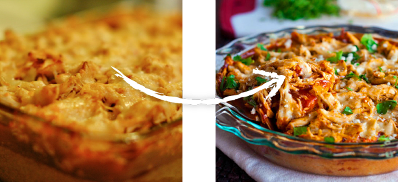 before and after food photo