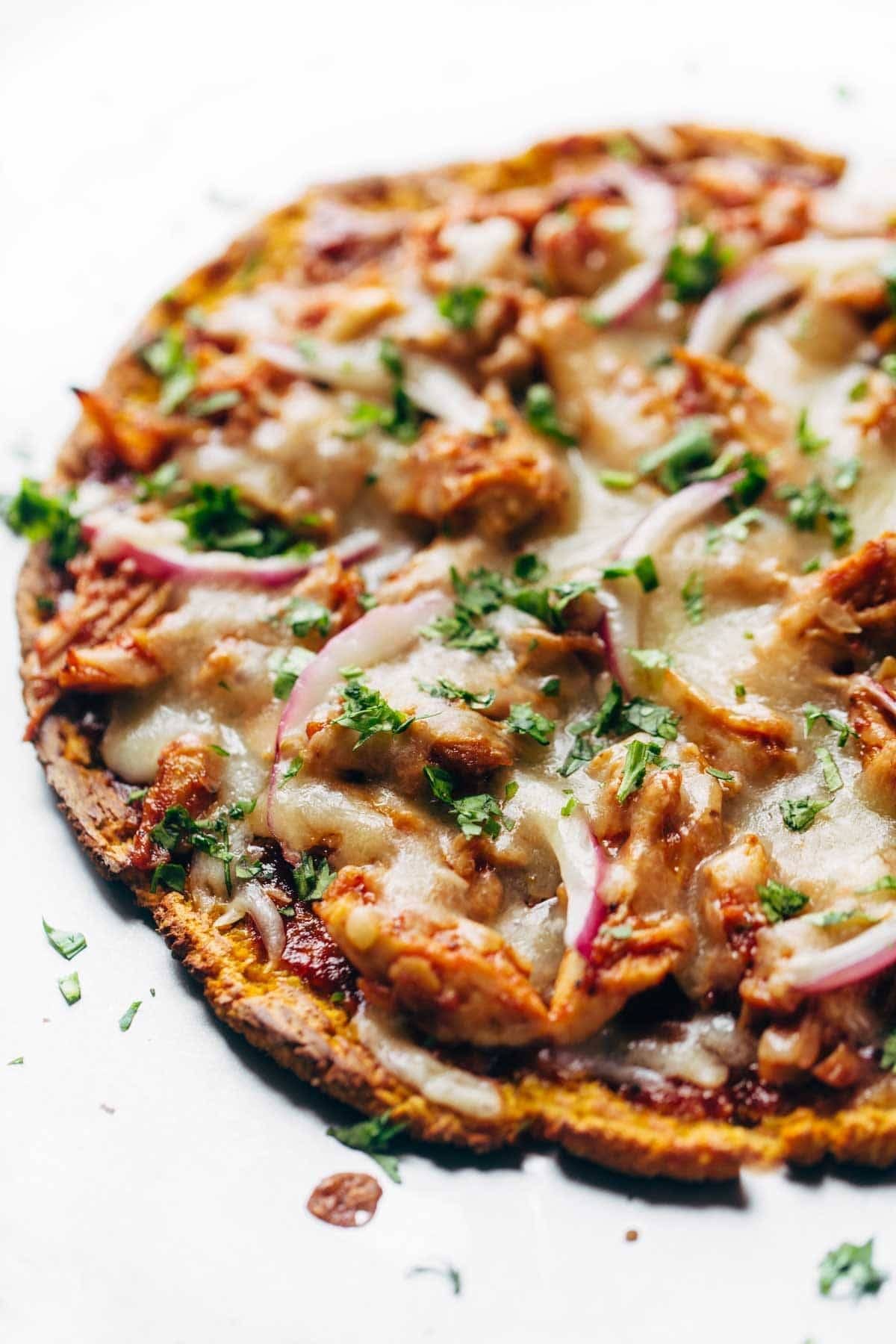 BBQ Chicken Sweet Potato Pizza.