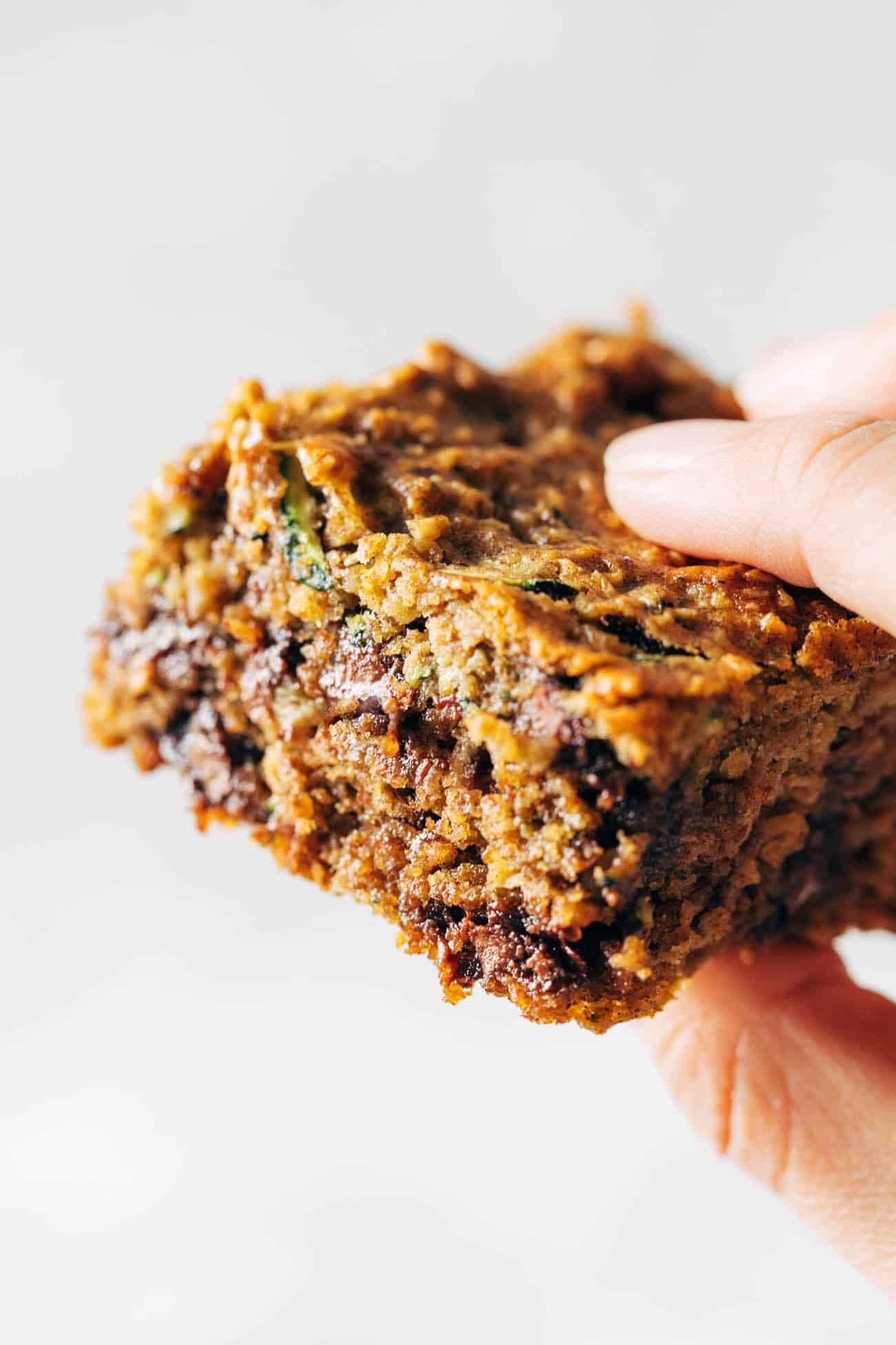 Almond butter zucchini bar.