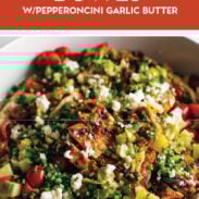 Grilled chicken bowls pin.